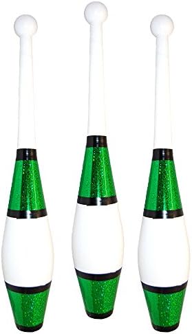Eclipse Juggling Club Set Decorative Euro Metallic Finish, Flex Tek 2.0 Mesh Carry Bag