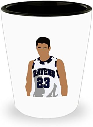Nathan Scott One Tree Hill Ravens 23 Jersey Shot Glass Mug Cup - 1.5oz One Tree Hill Tv Show Gift Merchandise Accessories Pin Poster Shirt - Gift For