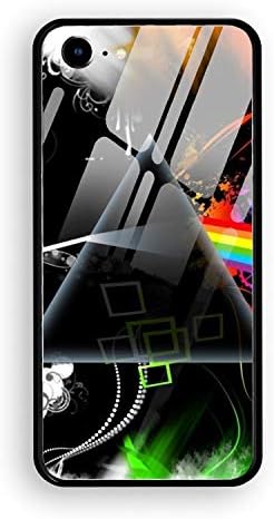 Pink Floyd iPhone 7 Case, Clear Tempered Glass Back and TPU Shock Absorption Bumper Full Protective Case Compatible for iPhone 7