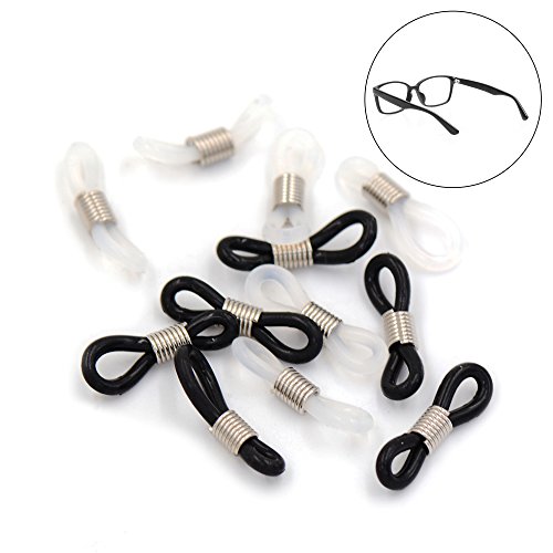 image for 12 Pcs Black and Clear Anti-Slip Rubber Ends Retainer Connector Holder