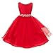 DreamHigh Wedding Flower Girls Crystals Waist Taffeta Pageant Dress