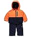 Osh Kosh Baby Boys Ski Jacket and Snowbib Snowsuit Set, Orange/Navy, 18M