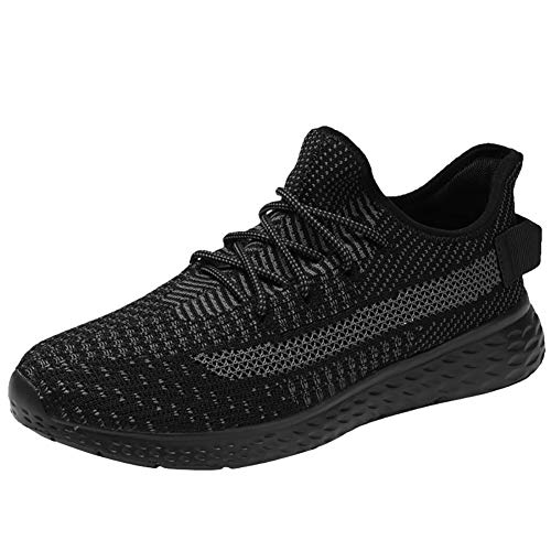 Men's Walking Shoes Casual Sneakers - Athletic Running Non-Slip Lightweight Outdoor Fashion Sneaker (10.5, Black) - Thumbnail 6