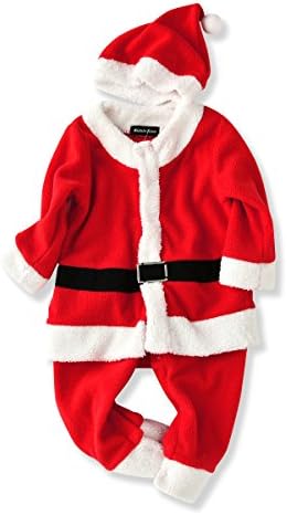 Lifemall Baby Boys Santa Claus Costume Jumpsuit Romper Christmas with Hat