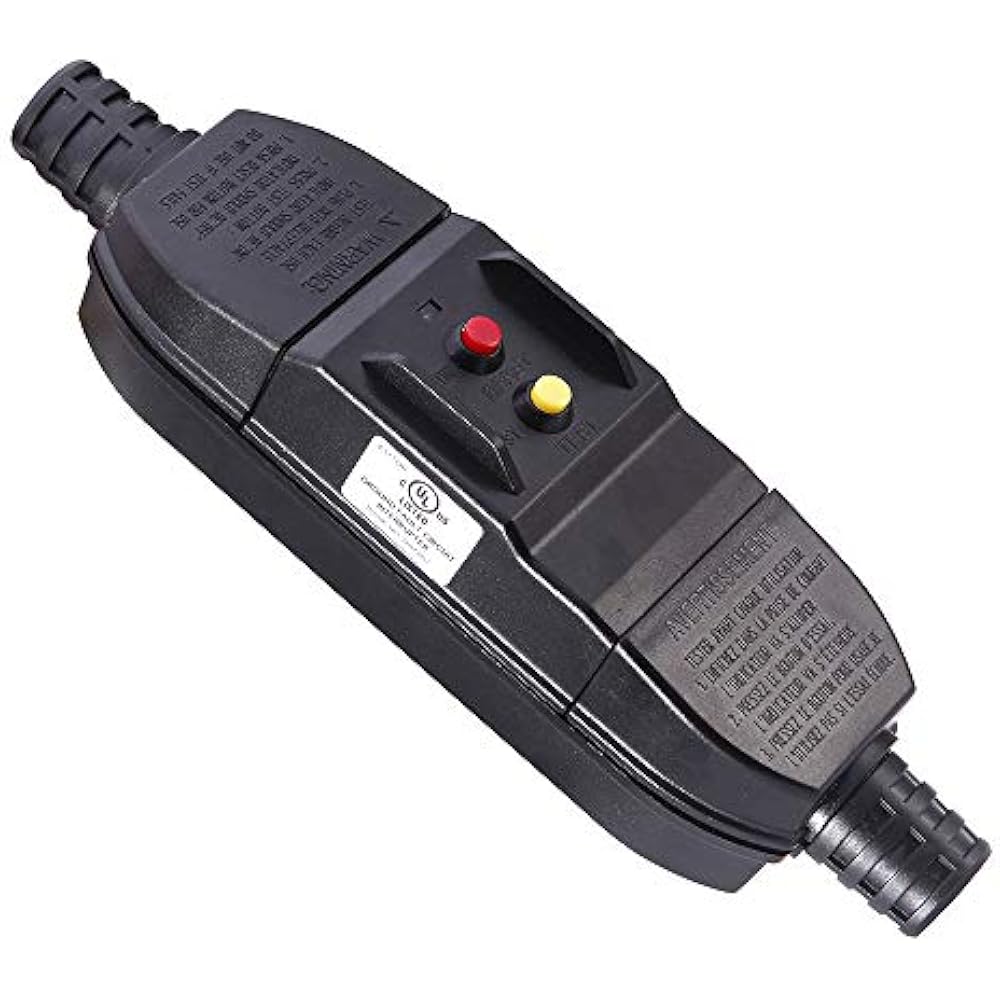 Outdoor Inline GFCI Cord Breaker 15 Amp Waterproof Earth Leakage Circuit 120Volt 713440698460 eBay