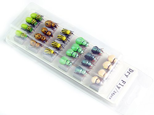 24pcs Realistic Fly Fishing Flies Kit- Handmade Fly Fishing Lures –High Simulation Fishing Dry Flies - Thumbnail 5