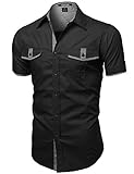 Youstar Men's Short Sleeve Button Down Shirts