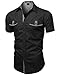Youstar Men's Short Sleeve Button Down Shirts
