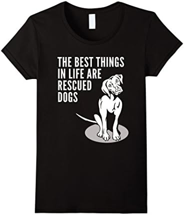 Women's Dog Rescue T-Shirt Medium Black
