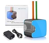SMARTRO SP61 Small Electric Pencil Sharpener for No.2 2H Colored Pencils with AC Adapter & Battery Operated