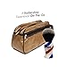 Haircut & Shave Co. Proven Synthetic Shaving Brush 24mm Extra Dense Knot And 54mm Loft - Fast Drying Pre-Shave Brush Perfect for Home and Travel (Barber Pole)