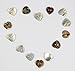 Pack of 12mm 2 Holes Heart Shaped Mother of Pearl Delicate Natural Shell Buttons Sewing Crafting Scrapbooking Buttons Approx 50pcs