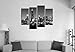 Chicago Wall Art Chicago Skyline at Night in Black and White Picture Cityscape Print On Canvas Giclee Artwork for Wall Decor