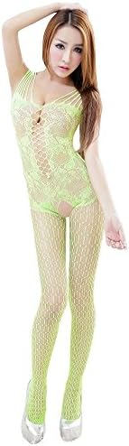 Wxian Sexy Fishnet Open Crotch Corest Bodysuit Tights Lingerie