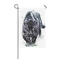 KUneh Home Decorative Outdoor Yard Garden Flags Double Sided Print Black Panther Watercolor Painting Garden Garden Flag Garden Flag Farm 12x18 Inch Spring Summer Gift