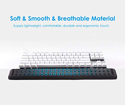 MROCO Ergonomic Wrist Rests Include Memory Foam Keyboard Wrist Rest Pad, Mouse Wrist Rest and Large Mouse Pad, Comfortable for Easy Typing and Pain Relief for Computer, Laptop, Office & Home, Black