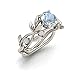 iLH Clearance Rings,ZYooh Women Floral Transparent Diamond Flower Vine Leaf Rings Engagement Wedding Rings Jewelry Gift (Silver, 7)