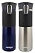 Contigo AUTOSEAL Vacuum Insulated, Stainless Steel Travel Mug, 2 Pack - Keeps Drinks Hot and Cold, Autoseal Button Prevents Spills - No-Slip Comfort Grip - Monaco / Stainless Steel - 16 Ounces