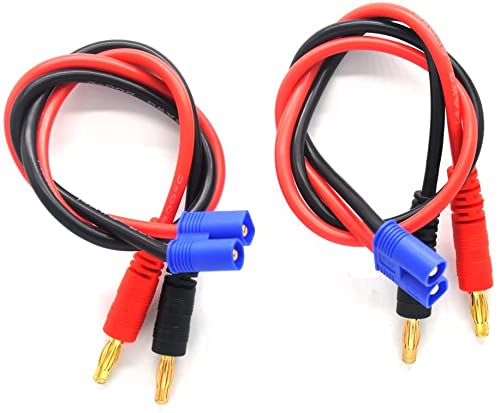 YUNIQUE GREEN-CLEAN-POWER - EC3 Charging Cable, 4.0mm Banana Plug for RC Drones, Quadcopters | Compatible with Lipo 7.4, RC Controlled Cars | Blue Red Black