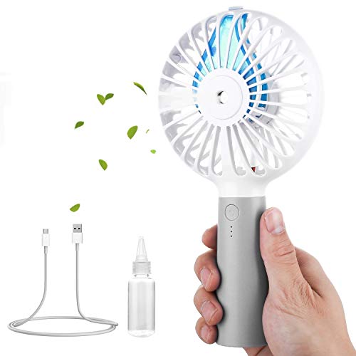 Yoloho Misting Fan, Portable Handheld Fan, USB Rechargeable Battery Operated Fan, Mini Personal Fan, Powerful and Quiet Table Desk Fan Cooling for Home, Office, Outdoor, Travel