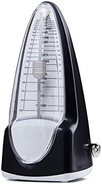 Traditional Triangle Mechanical Metronome with Bell, High Accuracy Tempo Range 40~208bpm for Musicians, Piano Players, by Bravodeal (Black Tower)