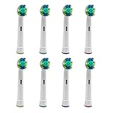 Compatible Floss Action Replacement Brush Heads Refill for Oral-b Braun Electric Toothbrush Pro 1000 Pro 3000 Pro 5000 Pro 7000 Vitality(25A-8)