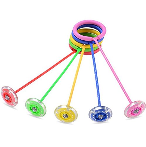 URBeauty 1PCS Amazing Blinking Novelty Colorful Flashing LED Flash Jumping Ring Dancing Ball Glowing Fitness Training Educational Toys Funny Game Outdoor Sports Color Random - Thumbnail 3