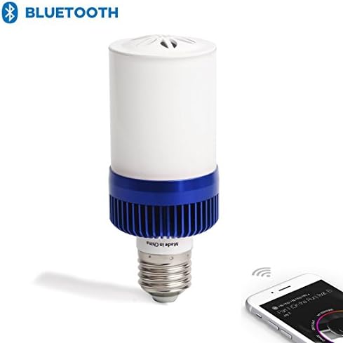 AMOTAIOS Bluetooth Light Bulb Speaker E27 Base Coldwhite 4.5Walt LED Smart Light