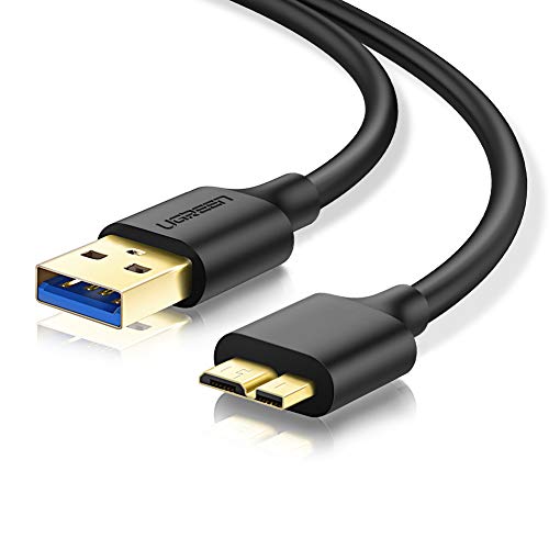 UGREEN Micro USB 3.0 Cable USB 3.0 Type A Male to Micro B Cord for Samsung Galaxy S5, Note 3, Camera, Hard Drive and More (6ft)
