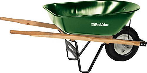 Seymour 85723 6 cu. ft. Steel Wheelbarrow, 60 x 26.5 x 10.75