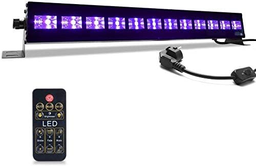 mictuning barra de luz uv led 36 w luz negra para fiestas discotecas cumpleanos decoracion de carnaval