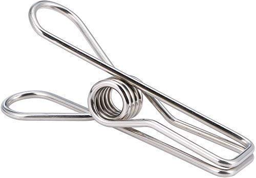 Pro Chef Kitchen Tools Stainless Steel Clothes Drying Rack - Folding Portable Metal Hanger is Collapsible to Save Space to Hang Dry Laundry or Organize Closets Includes 30 Wire Clothespins