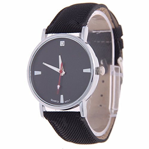 Men Women Casual PU Leather Band Analog Quartz Wrist Watch
