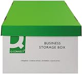 Q-Connect Business Storage Box 335x400x250mm Green White Pack of 10 view 2