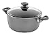 Saflon Titanium Nonstick 8-Quart Stock Pot with Tempered Glass Lid, 4mm Forged Aluminum with PFOA Free Coating from England