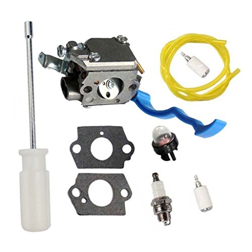 HURI Carburetor with Adjustment Tool Kit Screwdriver Primer Bulb for Husqvarna 125B 125BX 125BVX ZAMA C1Q-W37 545081811