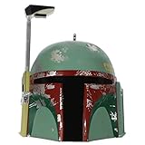 Hallmark Keepsake Christmas Ornament 2019 Year Dated Star Wars Boba Fett Helmet with Sound,