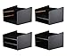 PAG Wood Desktop File Organizer Office Phone Stand for Desk Adjustable Desktop Shelf Mail Sorter Paper Magazine Holder Rack, Black
