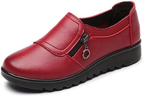 Women's Oxford Shoes, Fashion Casual Slip On Zipper Working shoes