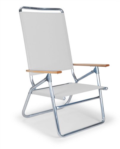 Telescope Casual Light and Easy High Boy Folding Beach Arm Chair, White
