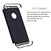 iPhone 5S Case, iPhone SE Case, iPhone 5 Case, SAUS 3 in 1 Ultra Thin and Slim Design Coated Premium Non Slip Surface with Excellent Grip Case Fit for Apple iPhone 5 / 5S / SE (Black)