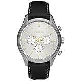 Fossil Watches, Men's Walter Leather Watch - Black