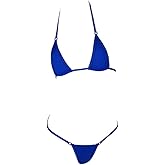 LinvMe Women's Extreme Sexy Hot Silk Micro Bikinis Set Mini Thong Swimwear