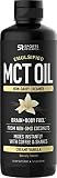 Emulsified MCT Oil (16oz) Made from Non-GMO Coconuts ~ Non-Dairy Creamer for Cold Brew, Keto Coffee, Protein Shakes, Salads & More ~ No Blending Required ! (Creamy Vanilla Flavor)