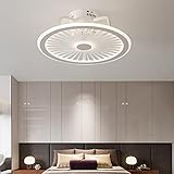 CHANFOK Low Profile Ceiling Fan with Lights, Modern