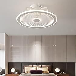 CHANFOK Low Profile Ceiling Fan with Lights, Modern