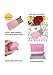 MARKHA Pocket Mirror - Unbreakable Stainless Steel Compact Makeup Vanity Mini Travel Rectangular Handheld with PU leather Pink Case for Purse & Wallet for Women/Girls/Kids