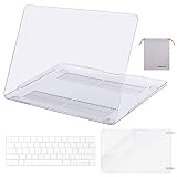 MOSISO MacBook Pro 15 inch Case 2019 2018 2017 2016 Release A1990 A1707, Plastic Hard Shell & Keyboard Cover & Screen Protector & Storage Bag Compatible Newest Mac Pro 15 Touch Bar, Crystal Clear