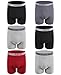 KAYIZU Men's Soft Cotton Boxer Briefs with Comfort Waistband Underwear (6-Pack)