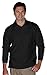Edwards Unisex Long Sleeve Pique Polo/Pocket Shirt - Large - Black